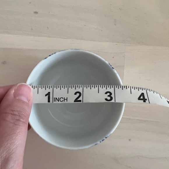 Blue & White Japanese Teacup Bamboo Pattern Made in Japan - Picture 6 of 7